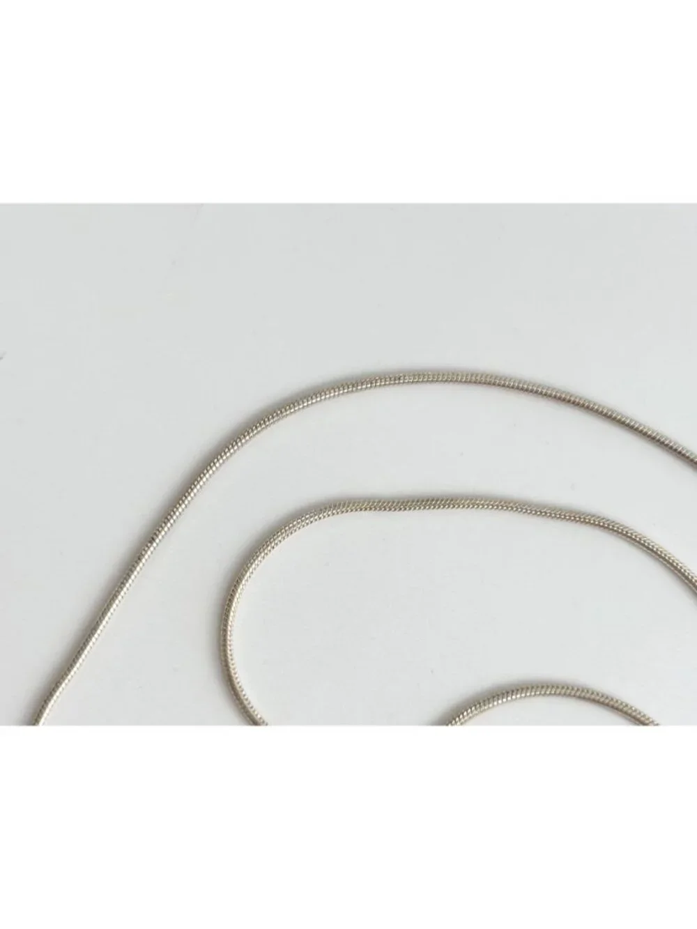 Snake Chain Sterling Silver 925 Minimalist Classic Vintage Necklace - 18